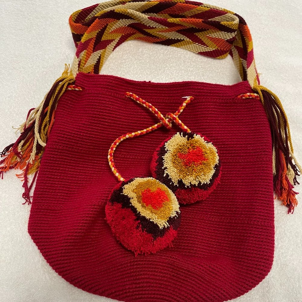 Hand made cotton bag Colombia with crochet